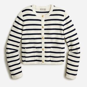 Emilie patch-pocket sweater lady jacket navy/ivory